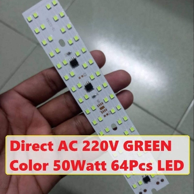 Picture of 50W GREEN Color HALOGEN Light 50W DIRECT AC 220V 50Watt LED Light Bulbs 165x27mm 64Pcs Green SMD LED Light SMD Board 220V SMD LED Light Plate SMD LED Light 50W