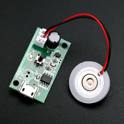 Picture of 1 Set Ceramic Discs Mist Maker Fogger Machine 1.5-3W Micro USB 5V Mini Humidifier DIY Kits Mist Maker And Air Purifier Driver Circuit Fogger Atomization Film Atomizer With Timing Switches