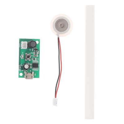 Picture of 1 Set Ceramic Discs Mist Maker Fogger Machine 1.5-3W Micro USB 5V Mini Humidifier DIY Kits Mist Maker And Air Purifier Driver Circuit Fogger Atomization Film Atomizer With Timing Switches