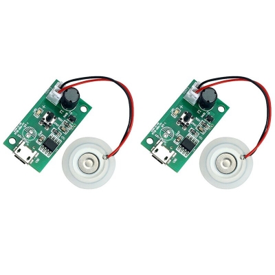 Picture of 1 Set Ceramic Discs Mist Maker Fogger Machine 1.5-3W Micro USB 5V Mini Humidifier DIY Kits Mist Maker And Air Purifier Driver Circuit Fogger Atomization Film Atomizer With Timing Switches