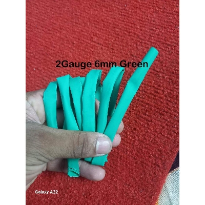 Picture of 2 Gauge - 6mm Green Heat Shrink Tube 6mm Hea tshrink Tubing Shrinkable Wrap Wire Cables Sleeve Set Heat Shrink Φ6mm Wire DIY Cables Connector Repair