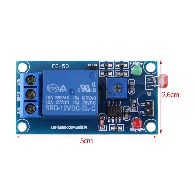 Picture of 12V Stable LDR Photoresistor Relay Module Controller Light Sensor Switches Photosensitive Resistance Module Photoresistor LDR 12V