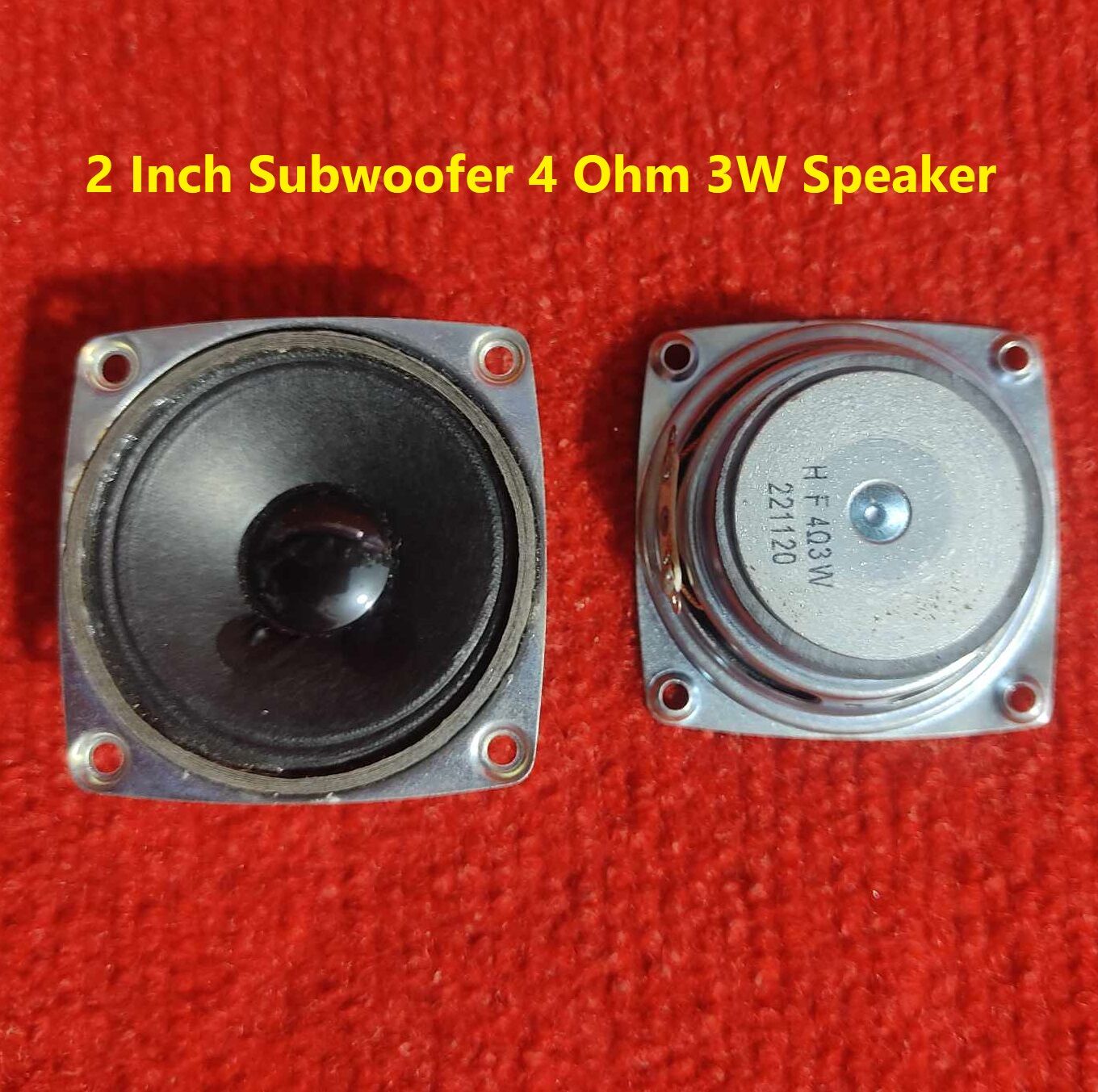 Picture of 2Pcs- HF221120 2 Inch Subwoofer 4 Ohm 3W Speakers 2 Inch Speaker 4 Ohm 3W Bluetooth Speaker Loudspeaker Audio Amplifiers Speaker 4 Ohm Speaker 50mm Speaker Audio Speaker 3W Subwoofer Amplifier Speaker