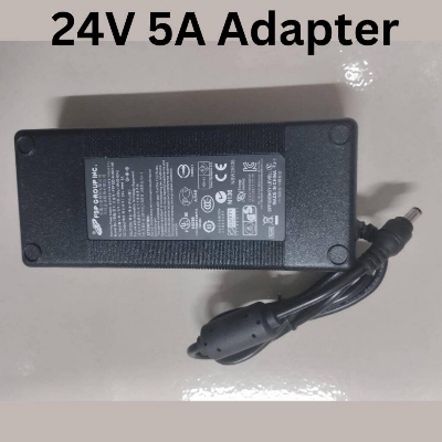Picture of 24V Adapter 5A Charger AC 220V To DC 24V 5A Power Adapter Charger For LED Notebook Laptop LCD Monitor Audio Video Switching Power Supply With AC Cable 24V Charger 5A Adapter