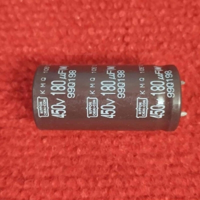 Picture of 180uF 450V Capacitor RADIAL Electrolytic Capacitor 180uF Capacitor 450V 180uF Radial Polarized Aluminum Electrolytic Capacitors 2 Pin Leads