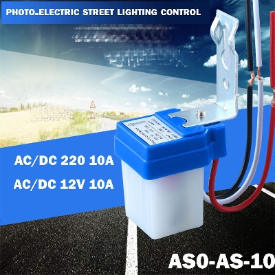 Picture of Automatic Day Light Switches Out Door On Off Photo- Electric Street Lighting Control ASO -AS-10 Sun Switches AC 220V 10A Metal Type