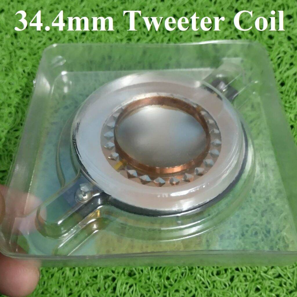 Picture of 34.4mm Tweeter Coil Sound Speaker Diaphragm Voice Reel Horn Replacement Audio Speaker Titanium Film For Home Entertainment Receivers & Amplifiers