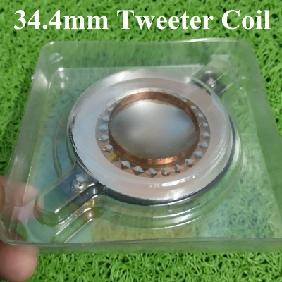 Picture of 34.4mm Tweeter Coil Sound Speaker Diaphragm Voice Reel Horn Replacement Audio Speaker Titanium Film For Home Entertainment Receivers & Amplifiers