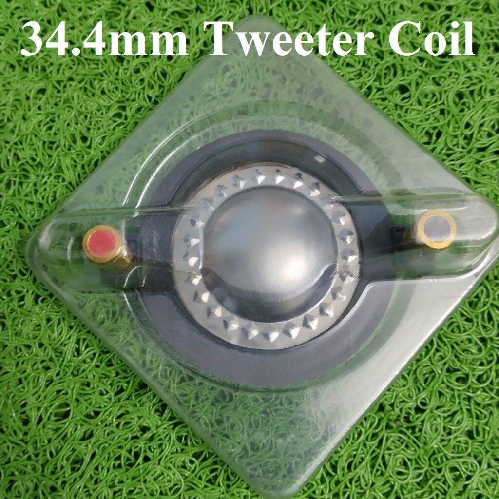 Picture of 34.4mm Tweeter Coil Sound Speaker Diaphragm Voice Reel Horn Replacement Audio Speaker Titanium Film For Home Entertainment Receivers & Amplifiers