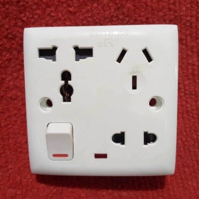 Picture of Avant-garde - THIN PIN 8 Pin Combined Switch Board Power Switch 3Pin 2Pin Combined Socket 250V 16A 8 Pin Combined Socket