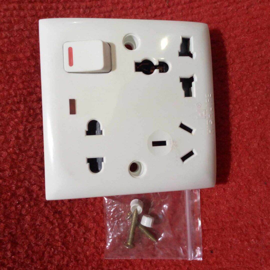 Picture of Avant-garde - THIN PIN 8 Pin Combined Switch Board Power Switch 3Pin 2Pin Combined Socket 250V 16A 8 Pin Combined Socket