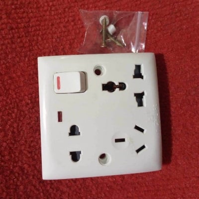 Picture of Avant-garde - THIN PIN 8 Pin Combined Switch Board Power Switch 3Pin 2Pin Combined Socket 250V 16A 8 Pin Combined Socket
