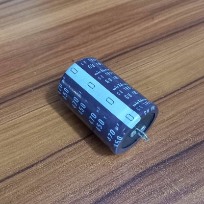 Picture of 470uF 450V Capacitor RADIAL Electrolytic Capacitor 470uF Capacitor 450V 470uF Radial Pin Type Polarized Aluminum Electrolytic Capacitors 2 Pin Leads