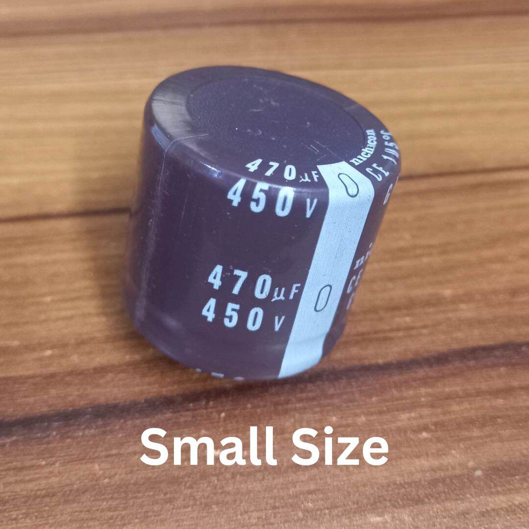 Picture of 470uF 450V Capacitor RADIAL Electrolytic Capacitor 470uF Capacitor 450V 470uF Radial Pin Type Polarized Aluminum Electrolytic Capacitors 2 Pin Leads