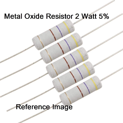 Picture of 10Pcs- 2Watt 27 Ohm Resistor Power Resistor 2W 27 Ohm Metal Film Resistor 27 Ohm Resistor 2 Watt Metal Oxide Film Leads ±5% Tolerance 2 Pin Leads