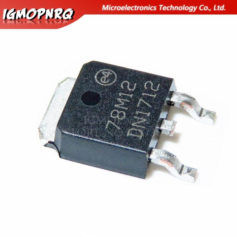 Picture of A CLASS SMD 78M12 LM7812 IC L7812C2T LM7812 Voltage Regulator IC 12V 1.5A 7812  Voltage Regulator IC 3 Pin Leads TO-220 Fixed 12V IC