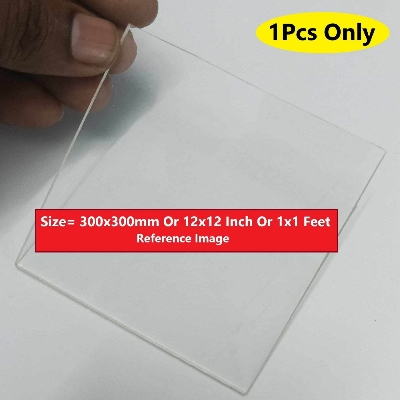 Picture of TRANSPARENT 4mm Acrylic Sheets 4mm Clear Plastic Sheet 4mm Thick Acrylic Sheet 12 Inch Acrylic Sheet Cutting Size 1×1 Feet 4mm Clear Acrylic Plexiglass Clear Perspex Acrylic Sheet