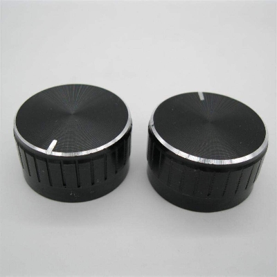 Picture of 29mm Amplifier Knob 29x17mm Aluminium Alloy Potentiometer Knob Amplifier Volume Knob Knurled Shaft 6mm Hole Amplifier Audio Knob Switches Knob