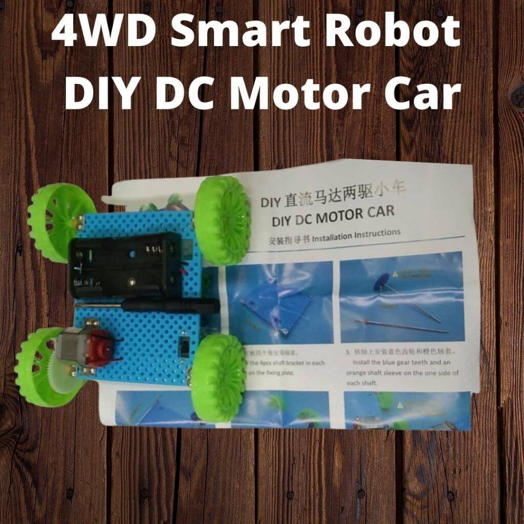 Picture of 4WD Smart Robot DIY DC Motor Car Chassis Kit Multi-Functional Single Layer Plastic Plate 90cm Kit Without Battery Holder For General Purpose Project