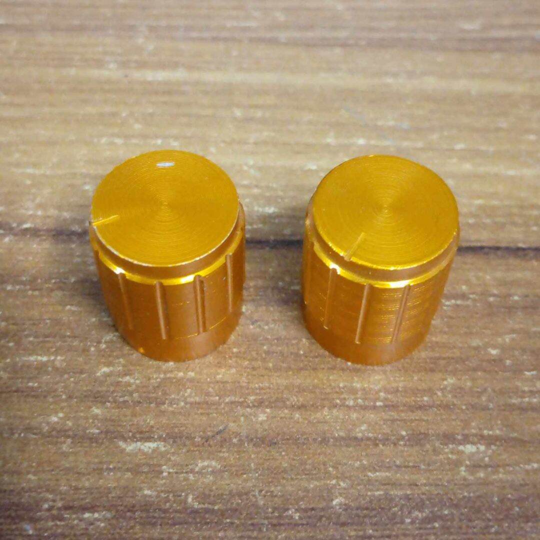 Picture of 16mm Amplifier Knob 16x14mm Aluminium Alloy Potentiometer Knob Amplifier Volume Knob Knurled Shaft 6mm Hole Amplifier Audio Knob Switches Knob