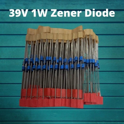 Picture of 10Pcs- 1Watt 39V Zener Diode 1W 39V 1N4754 Through Hole Voltage Regulator Zener Diode 39V DO-41 DIP 2 Pin Leads 39V 1W Zener Diode