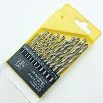 Picture of WHITE HSS STEEL 13Pcs Set Of HSS Drill Bit Set 1.5-6.5mm Twist Drill Bit 1/16-1/4 Inch Tool Sets Drill Bit For 775 Motor Wood Work Drill Chuck 13 Pcs Set Bit - 313417926