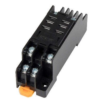 Picture of PTF08A THIN 8 PIN Industrial 2-M4X10 10A 250VAC Thin Pin 8 Pin Glass Power Relay Base Terminals Mount Socket Electromagnetic Relay Switches PTF08A DPDT 2NO 2NC