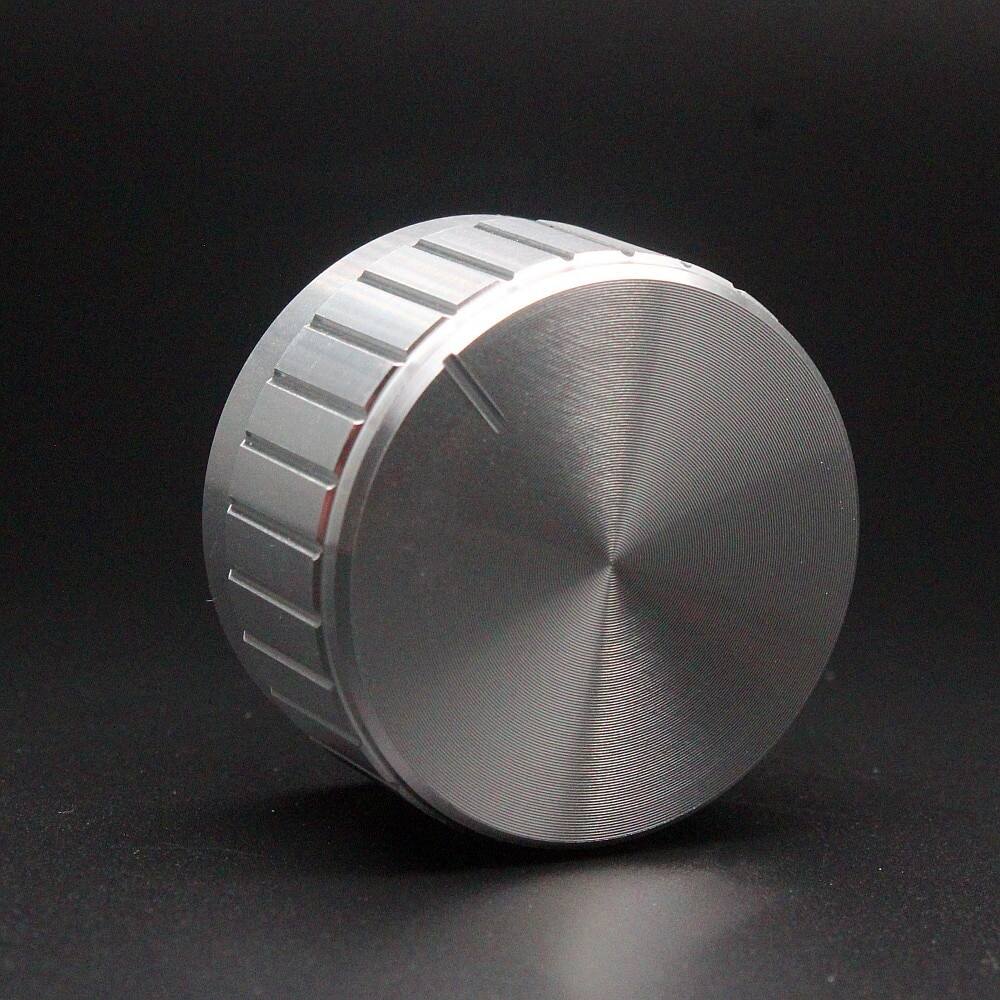 Picture of 40mm Amplifier Knob 40x17mm Aluminium Alloy Potentiometer Knob Amplifier Volume Knob Knurled Shaft 6mm Hole Amplifier Audio Knob Switches Knob