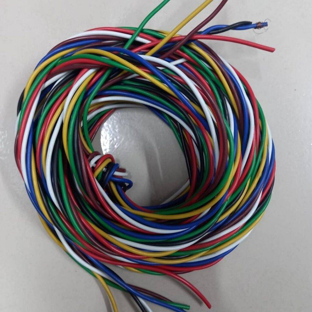 Picture of 500gm IPS MIXED CONDUCTOR 40/76 Non-Sheathed Cable Wire 40/76 PVC Insulated Automotive Power Cable 6 Color Striped Wire For IPS UPS Power Cables