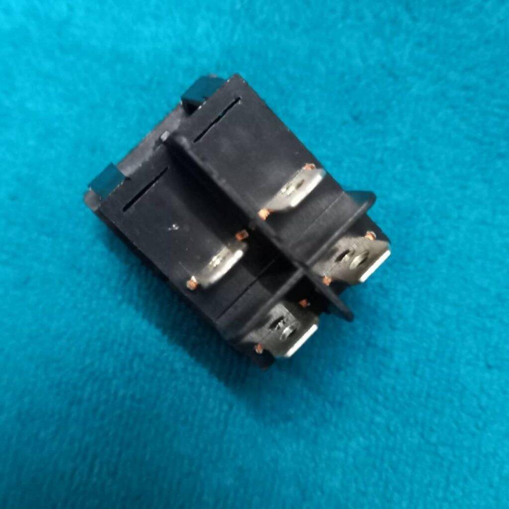 Picture of Unique Selections - 4 Pin KCD4-201N-B Rocker Switch 30A 250V 4 Pin Black Color Switches 4Pin On Off 2 Positions Full Illuminated Neon