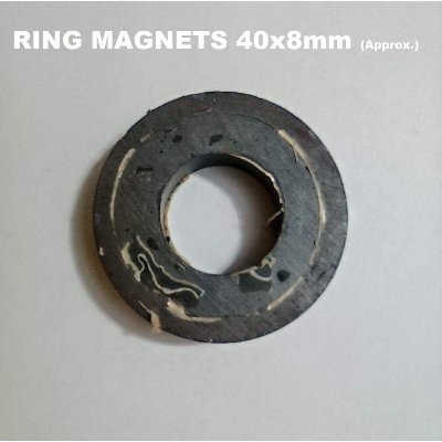 Picture of BLACK 40mm RING MAGNETS 40x8mm Ring Magnets Multipurpose Permanent Round Ring Magnet Permanent Magnet 40mm