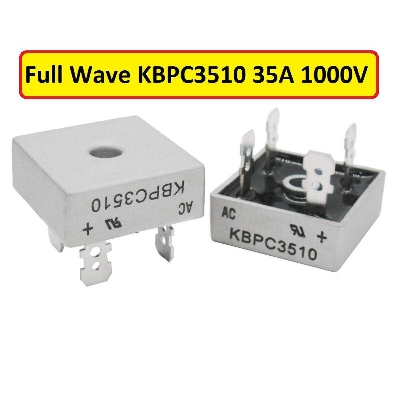 Picture of 10Pcs- Silver KBPC3510 1000 Volt Bridge Rectifier 3510 Diode 35A 1000V AC To DC Single Phase Metal Housing 4 Pins Leads 35A Diode 1000V KBPC3510Bridge Rectifier 3510 Full Wave Bridge Rectifier Diode