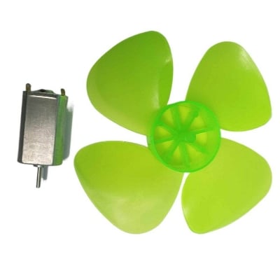 Picture of 4 Blade Fan With 180 Motor 3.7V Motor 180 DC Motor Strong Magnetic Motor Mini Fans 3.7V DC Motor 180 Motor Propeller 180 Motor Fan For Mini Fans Making Purpose 180 Motor With Fan