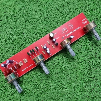 Picture of 4 VOLUME BASE TONE Circuit Pot  Base Tone Circuit Board 4 Volume Potentiometer Switches Base Tone Circuit