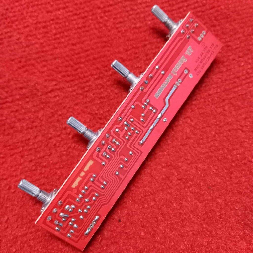 Picture of 4 VOLUME BASE TONE Circuit Pot  Base Tone Circuit Board 4 Volume Potentiometer Switches Base Tone Circuit