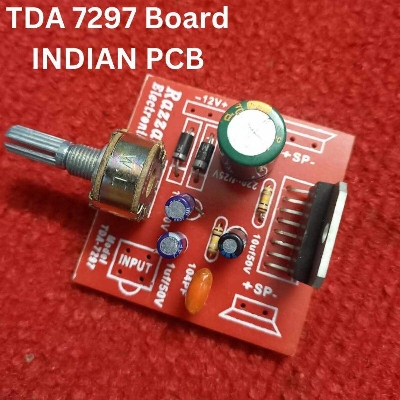 Picture of INDIAN PCB SINGLE Volume TDA7297 Board TDA7297 Amplifier Circuit 12V Dual Speaker 15W 15W TDA7297 Digital Audio Power Amplifiers Circuit