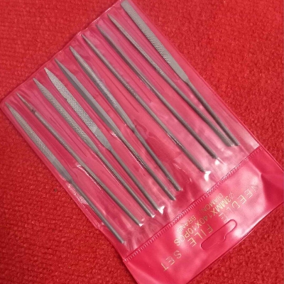 Picture of 140mm Metal NEEDLES FILE Set 10Pcs 3x140mm Needle File Set Glass Stone For Metal Ceramic Glass Stone Jewelry Diamond Wood