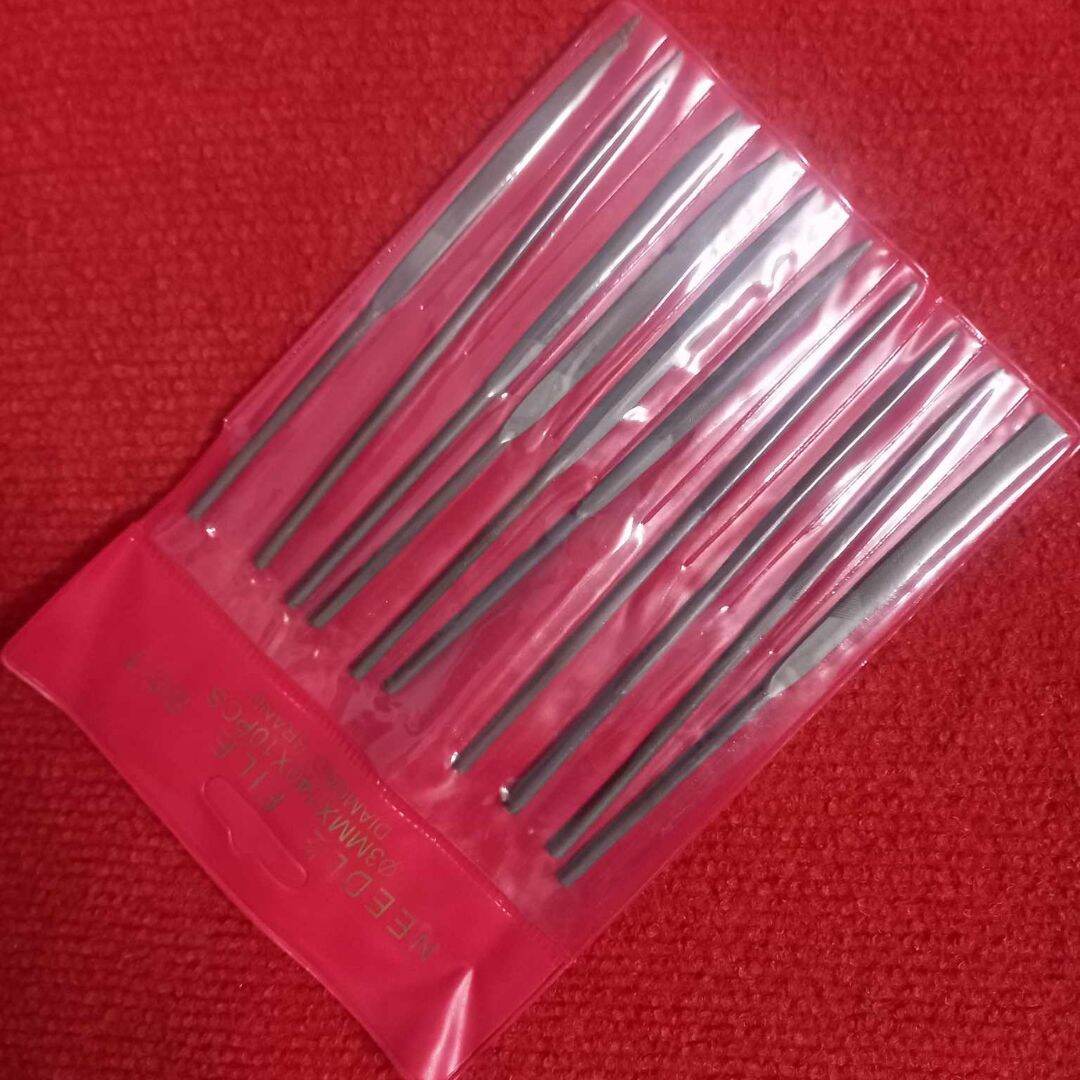 Picture of 140mm Metal NEEDLES FILE Set 10Pcs 3x140mm Needle File Set Glass Stone For Metal Ceramic Glass Stone Jewelry Diamond Wood
