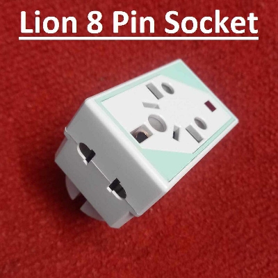 Picture of LION Power FUSE Socket AC 250V 16A 2 Pin Power Plug To 3 Way  8 Point Socket Converter With LED Indicator Electrical Multi Socket Adapters