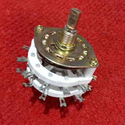 Picture of 24Pin Channel Selector Rotary Switch 2 Pole 12 Position Selectable Single Deck for Electronic Purpose