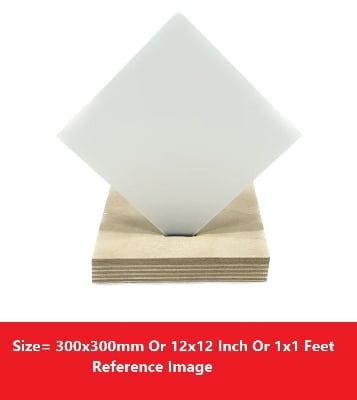 Picture of WHITE 2mm Acrylic Sheets 2mm White Plastic Sheet 2mm Thick Acrylic Sheet 12 Inch Acrylic Sheet Cutting Size 1×1 Feet 2mm White Acrylic Plexiglass White Perspex Acrylic Sheet