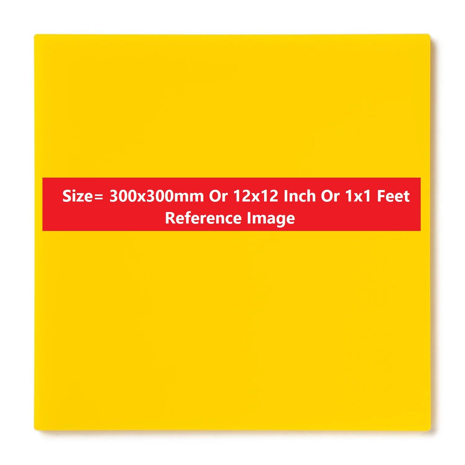 Picture of YELLOW 2mm Acrylic Sheets 2mm Yellow Plastic Sheet 2mm Thick Acrylic Sheet 12 Inch Acrylic Sheet Cutting Size 1×1 Feet 2mm Yellow Acrylic Plexiglass Yellow Perspex Acrylic Sheet
