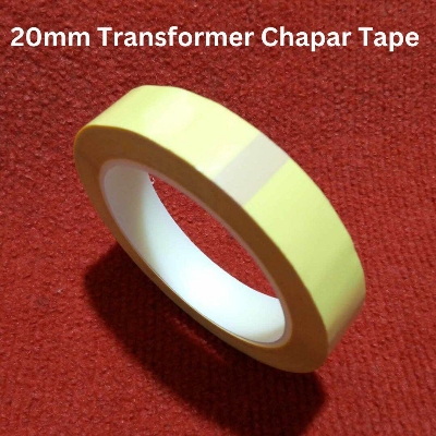 Picture of 20mm Transformer Chapar Tape Adhesive Insulation Anti Flame Single Sided Tape Polyester Yellow PET Mylar Tape Winding Thermal Power