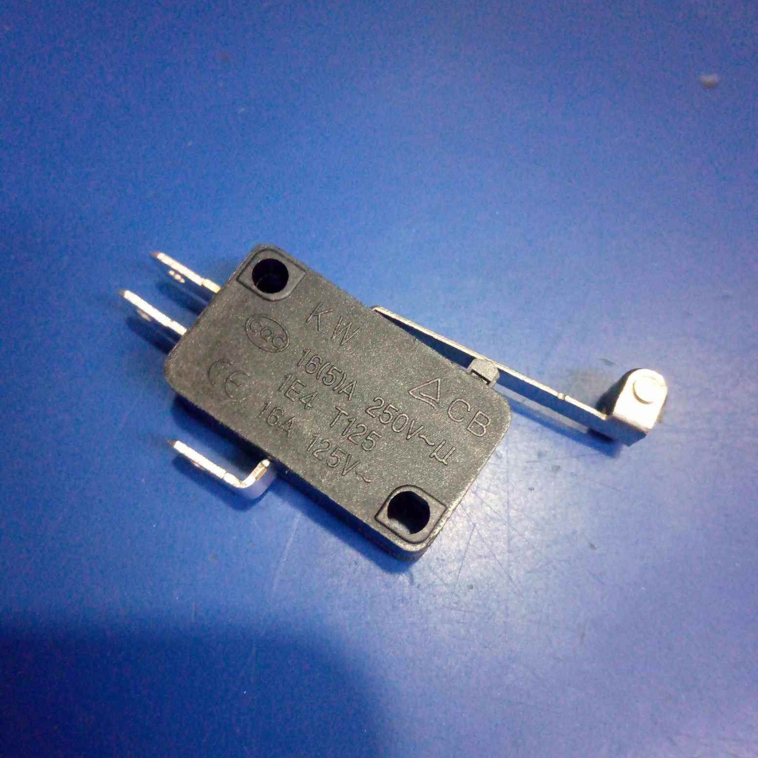 Picture of 25Pcs- 16A Limit Switch 3 Pin 16A 250VAC SPDT 3 Pin 20mm Long Straight Hinge Lever Arm Switch Micro Limit Switch