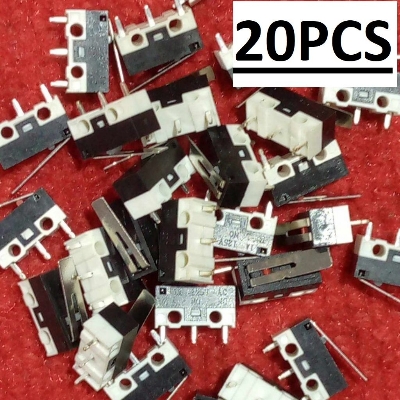 Picture of 20PCS - 1A Limit Switch 3 Pin 1A 125VAC SPDT 3 Pin 13mm Long Straight Hinge Lever Arm Switch Micro Limit Switch