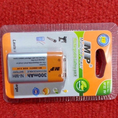 Picture of MP300mAh Battery NI-MH 9V Battery Rechargeable Battery 9V Rechargeable Battery 6F22