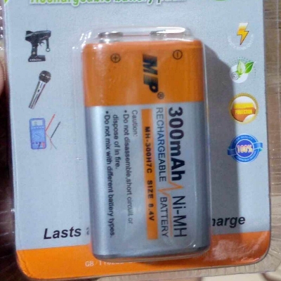 Picture of MP300mAh Battery NI-MH 9V Battery Rechargeable Battery 9V Rechargeable Battery 6F22
