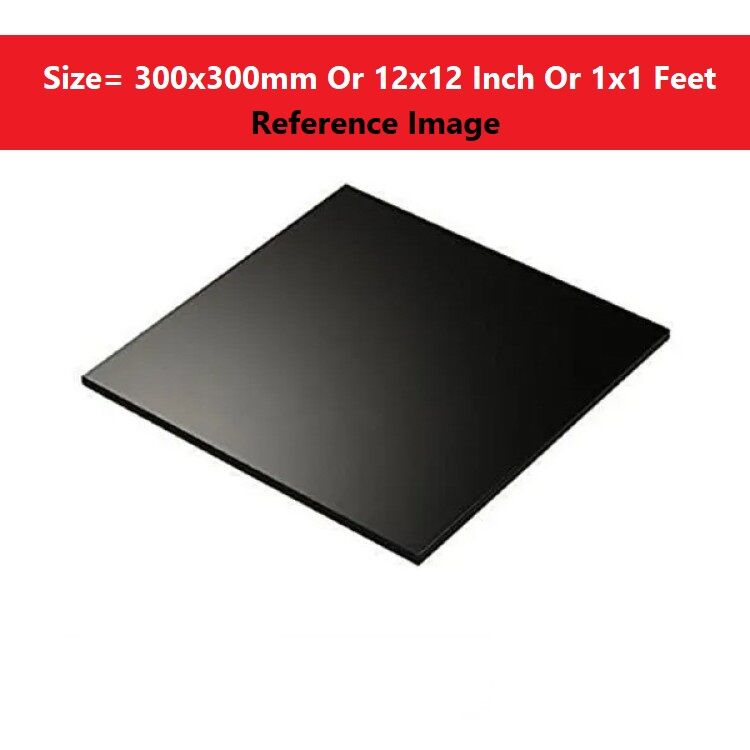 Picture of BLACK 2mm Acrylic Sheets 2mm Black Plastic Sheet 2mm Thick Acrylic Sheet 12 Inch Acrylic Sheet Cutting Size 1×1 Feet 2mm Black Acrylic Plexiglass Black Perspex Acrylic Sheet
