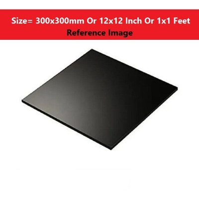 Picture of BLACK 2mm Acrylic Sheets 2mm Black Plastic Sheet 2mm Thick Acrylic Sheet 12 Inch Acrylic Sheet Cutting Size 1×1 Feet 2mm Black Acrylic Plexiglass Black Perspex Acrylic Sheet