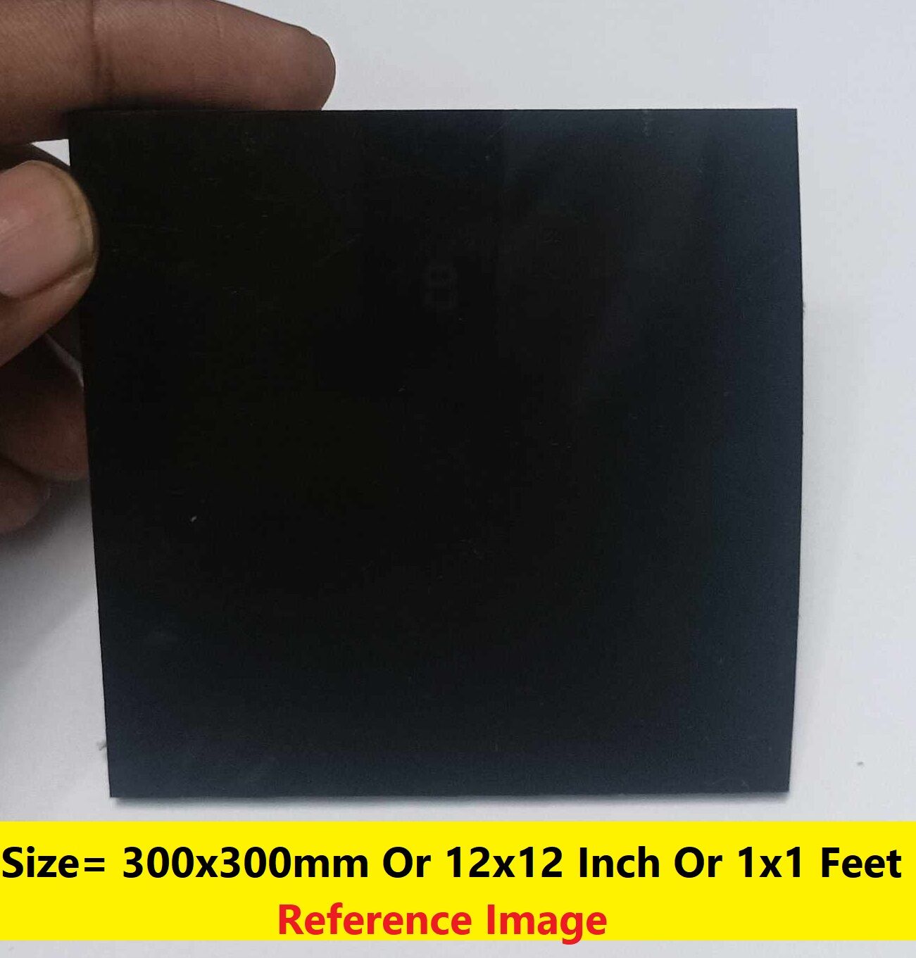 Picture of BLACK 2mm Acrylic Sheets 2mm Black Plastic Sheet 2mm Thick Acrylic Sheet 12 Inch Acrylic Sheet Cutting Size 1×1 Feet 2mm Black Acrylic Plexiglass Black Perspex Acrylic Sheet